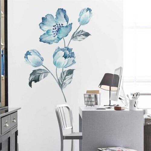 Simple style orchid wall stickers, art murals, environmentally friendly removable PVC stickers Still life
