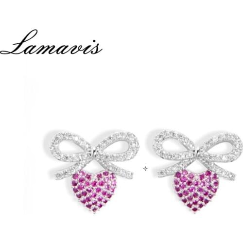 2020 New Bow Earrings Korean Female Wild Earrings Simple Fashion Earrings Sweet Cute Ins Girl Temperament Earrings