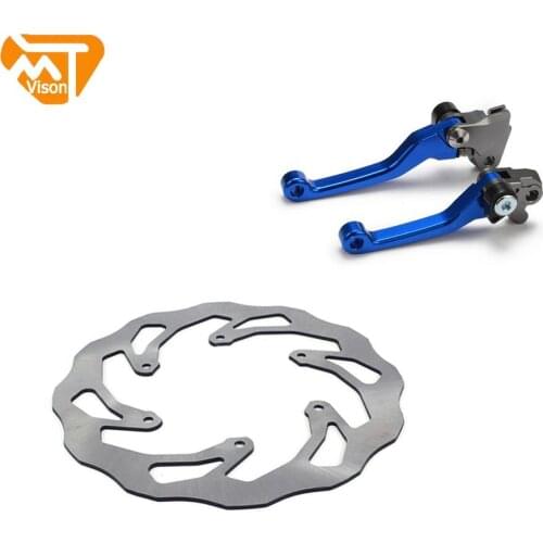 Motorcycle Front Brake Disc Rotor CNC Brake Clutch Levers For YAMAHA YZ125 YZ250 YZ250F YZ450F WR250F 2001 2002 2003 2004 2005