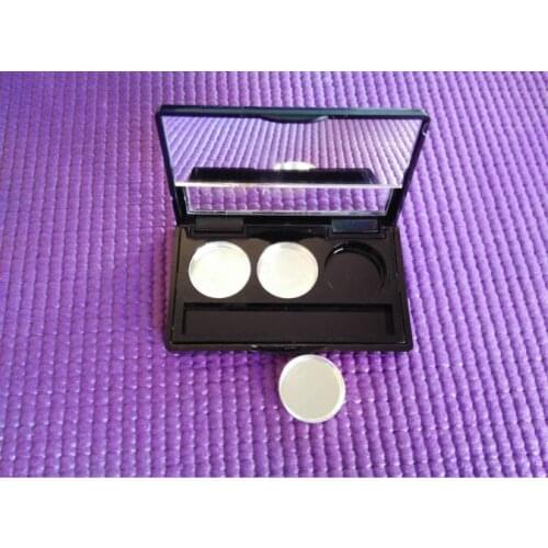 3g 3lattices plastic jar pot tin case pan rouge/eye shadow/ blush container,power lip gloss gel balm cream make up cosmetic