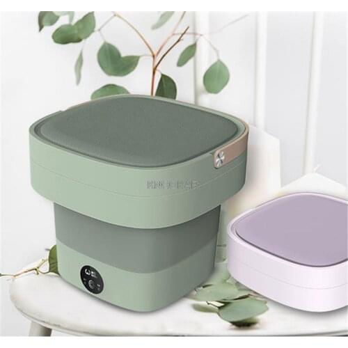 Foldable Washing Machine Mini Wash Underwear Panties Socks Baby Portable Blue Light Household Washing Machine 4.5L