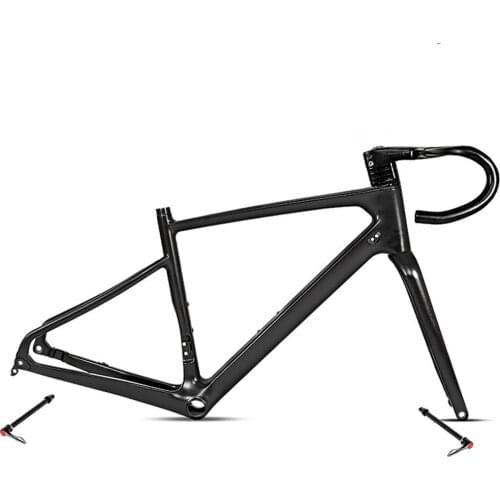 700C Gravel Carbon Bike Frameset Disc Brake Thru Axle 12x142mm Cyclocross Frameset With Fork 12x100mm