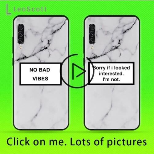 Luxury Marble TEXT Word slogan art Phone Case For Samsung galaxy S 7 8 9 10 20 edge A 6 10 20 30 50 51 70 note 10 plus Cover