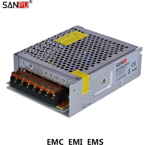 SANPU EMC EMI EMS 120W Switching Power Supply 24V 5A LED Driver 24VDC Transformer 110V 220V to 24Volt AC-DC Converter Indoor