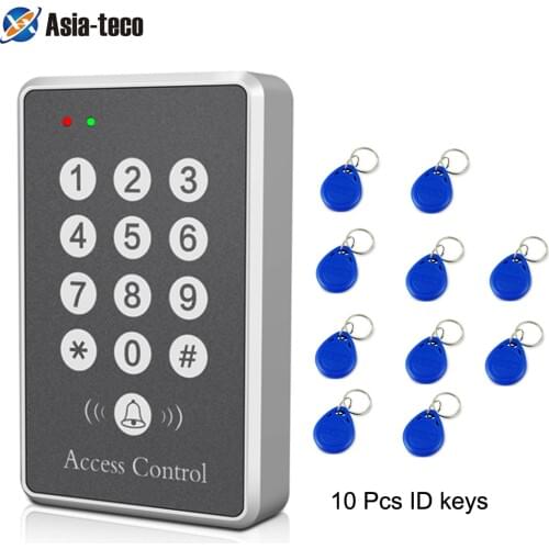 Access Control System Machine Security 125Khz RFID Proximity Entry Door Lock Entry Access Keyboard Silver fechadura digital