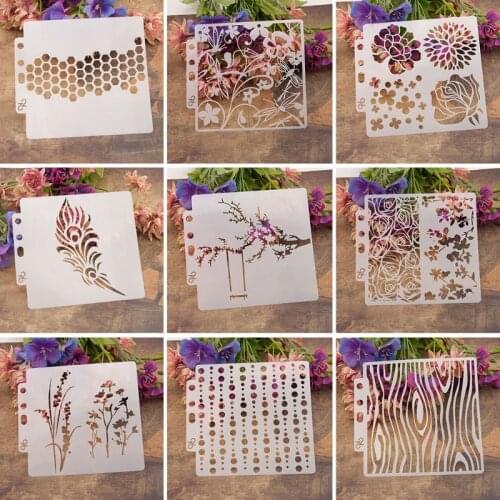 Stencils Template Painting Scrapbooking Embossing Stamping Album Crafts Tool Art QXNB