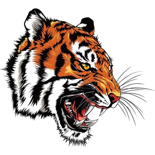 Three Ratels C548 Fierce tigerwall stickers for boys car hood sticker Motorcycle laptop decal