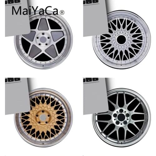 MaiYaCa Top Quality Cool car wheels Keyboard Gaming MousePads gaming Mouse pad For PC Laptop Notebook 20x20cm gamer desk pad