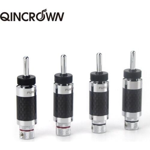 High-end hi-fi furutech cf 202 (r) rhodium-plated carbon fiber speaker banana plug