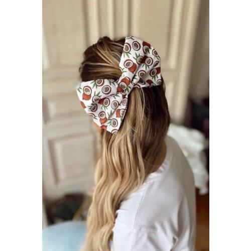 Brown Coconut Patterned Big Bow Hairpin Women Elegant Hair Accessories Fashion Hair Clips for Girls Pigtail Bows Buckles