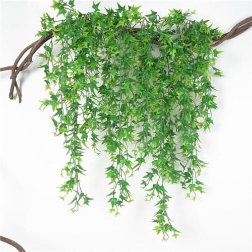 Green Classic Fake Leaves Home Artificial Willow Rattan Fake Foliage Flowers Plastic Plants For DIY Decoration