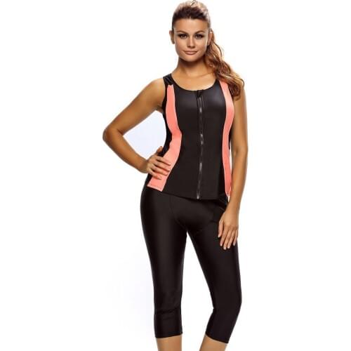 Long Sleeve Swimsuit Rashguard Woman Sun Protection Snorkeling Surfing Swim Suits Women Zipper Rash Guard Swimwear