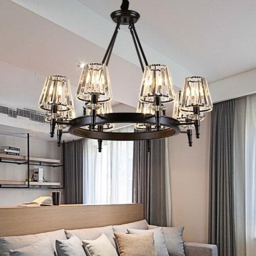 Gold/black 3/6/8/10 head bright LED chandelier Living room bedroom study dining room lighting Business & Office Lighting fixture
