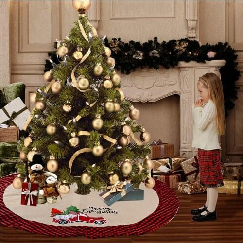 2020 Merry Christmas Decor For Home Santa Claus Car Christmas Tree Decor Linen Xmas Tree Skirt Natal Noel 2021 Happy New Year