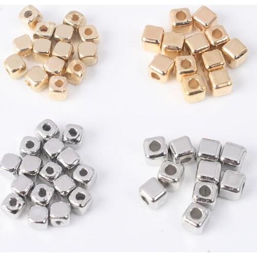 500Pcs 2mm 2.5mm Spacer Loose Beads For Jewelry Making Supplies Diy Plastic Square Charms Beads Bracelet Necklace Accessories