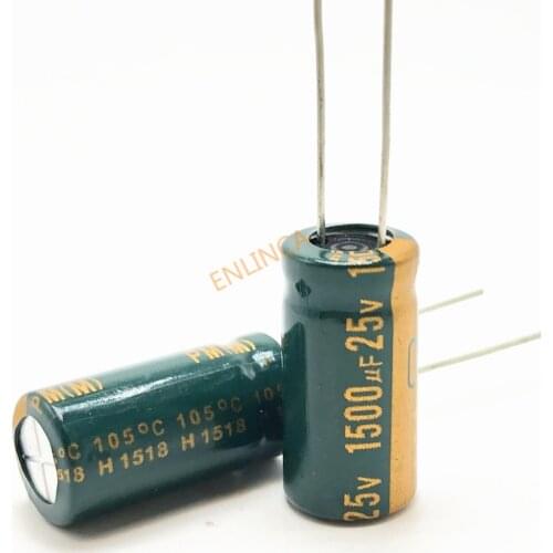 25V 1500UF 10*20 high frequency low impedance aluminum electrolytic capacitor 1500uf 25v 20