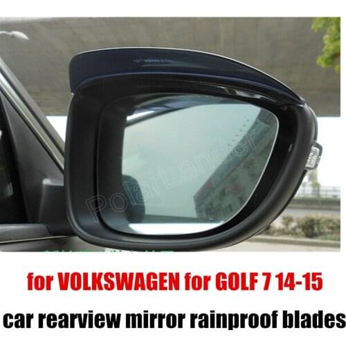 For VOLKSWAGEN for GOLF 7 14-15 new style Rainproof Back Mirror Eyebrow Rain Cover car Rearview Mirror Rain Shade