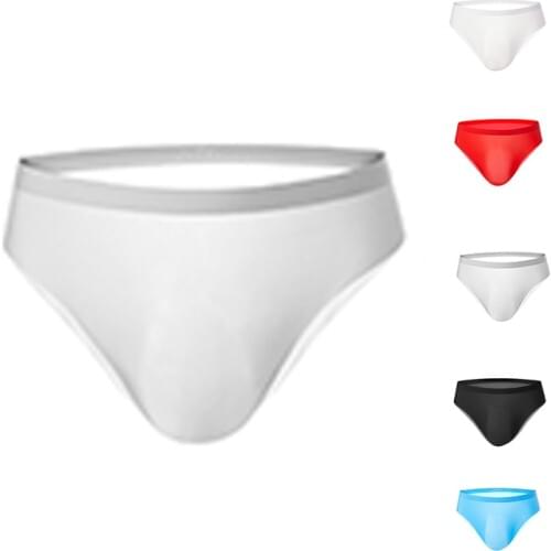 Ice Silk Seamless Men Briefs Ultra-thin Transparent Sexy Mens Thin Underpants Low Waist Bikini Underwear Cool Male Panties