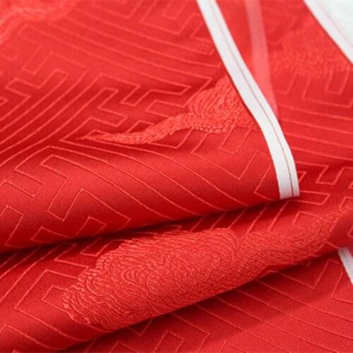 CF73 1 Yard Solid Cloud Chinese Style Jacquard Fabrics For Qipao Silk Tapestry Satin Mongolian Cloth For Sewing Handcraft Fabric