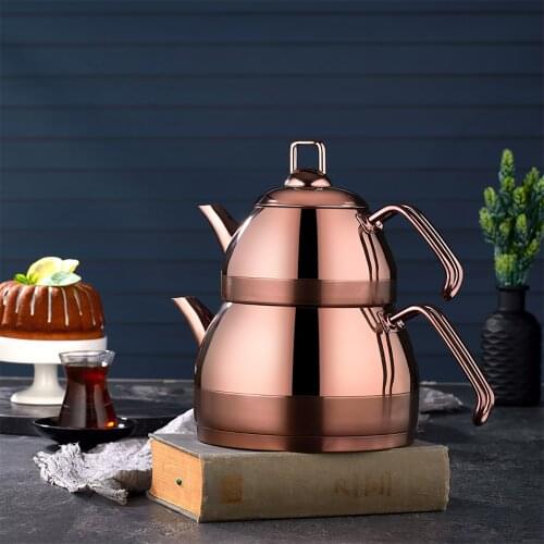 Teapot Vip Ahmet Made of Stainless Steel Teapot Tea Infuser Quality Robust Long-Term Use Elegant Looking Elegant Gift Quality Teapot Original Tea Infuser Tea Pleasure Kettle Original Wonderful Delicious Tea Infuser