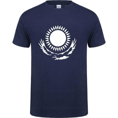 Cool Kazakhstan Flag T-Shirt Kazakhstan Men Male Summer Short Sleeve O Neck Cotton Novelty Funny Casual T Shirt Tshirt Dropship