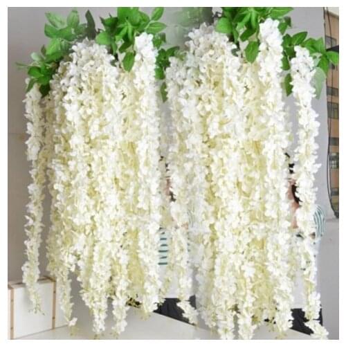 Artificial Flower Silk Flower Wisteria Vine Rattan 1.64 Meter for Wedding Centerpieces Decorations Bouquet Garland Home Ornament