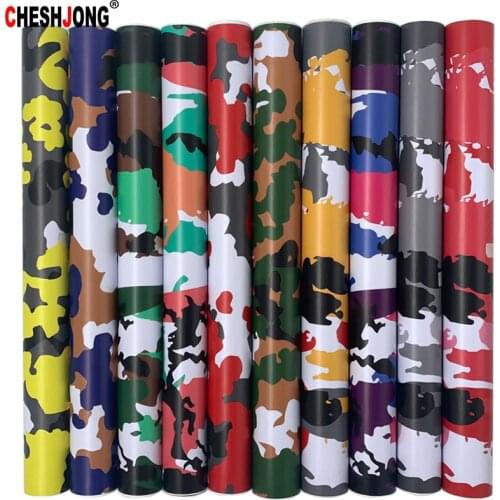 Camo Vinyl Wrap Sticker PVC Film Camouflage Car Foil Motorcycle Sticker For Bike Console Compter Laptop Decorative Car Stying