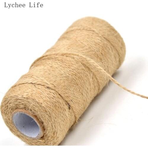 Lychee Life 100M Natural Hemp Twine Cords Jute Twine Sewing Rope Garment Fabric Home Decoration
