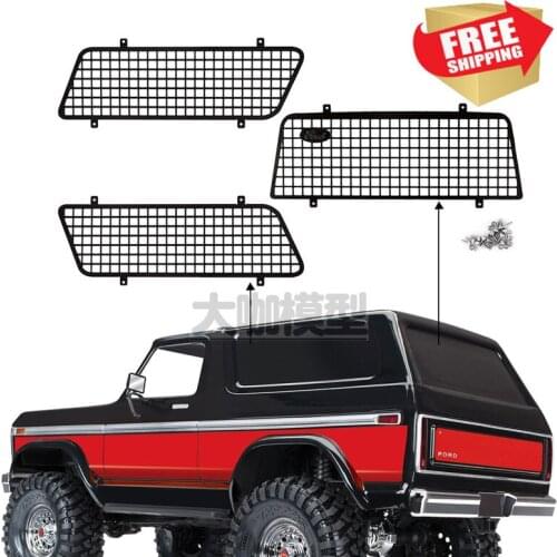 RC Parts Metal window protection net for trax TRX4 Bronco option upgrade