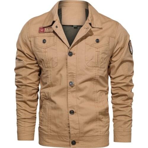 Mens Military Jacket Coat 2020 New Army Bomber Jacket Men Pilot Jacket Autumn Turn Down Collar Tactical Windbreaker Coat Outwear