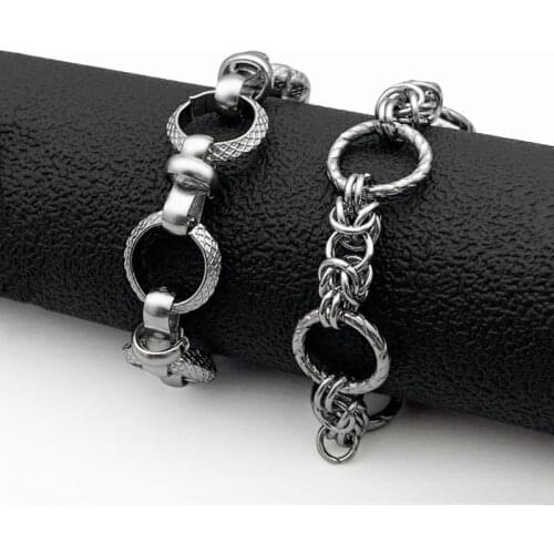 Fashion titanium steel round bracelet stainless steel mens accessories new wild simple jewelry hot sale