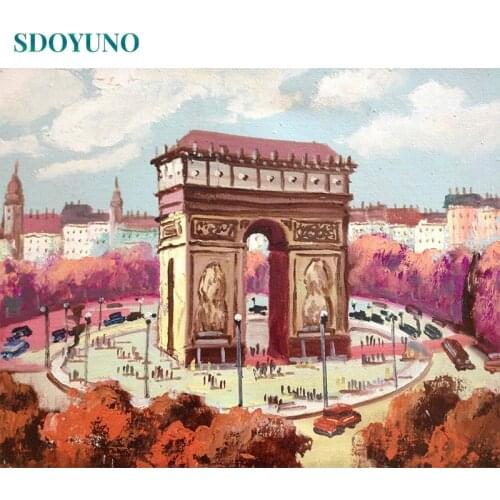 SDOYUNO 60x75cm DIY Oil Paint By Numbers Chrysanthemum Frameless Handpaint Painting By Numbers On Canvas Flowers