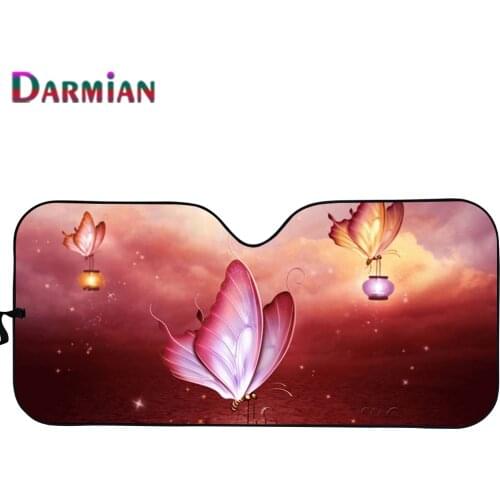 DARMIAN New Car Front Window Windshield Sunshade Beautiful Butterfly UV Protect Sunshade Easy To Use Fits Windshields of Various