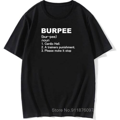 Office Burpee Definition T Shirt Funny Humorous Gift For Men Tops Tees Loose Cotton T-Shirt Crossfit Workout Tops Tee
