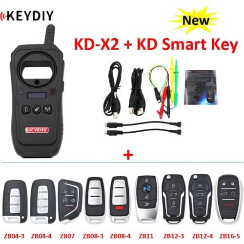 Original KEYDIY KD-X2 Remote Maker Car Key Generator 96Bit 48 Transponder Chip Copier with KD Smart Key or KD Data Collector