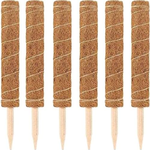Extended Coir Moss Totem Pole, Coco Coir Poles Coconut Fibre Support Stake, Plant Support Pole 6PCS