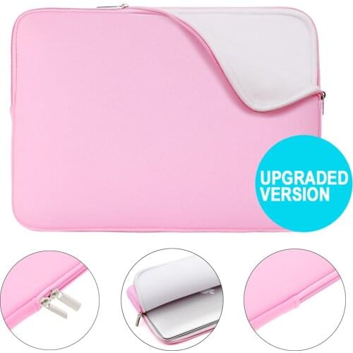 Rainyear Laptop Sleeve Bag Notebook Cover 11,13,14,15,15.6 Inch Tablet Bag For Macbook ASUS Acer HP Protective Case Velvet Pink
