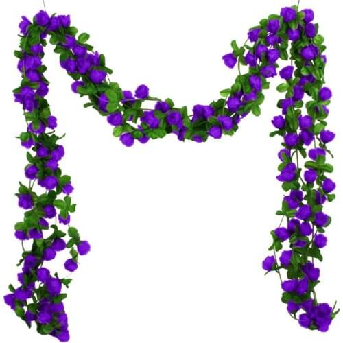 Romantic Simulated Rose Vine Garland Garden Party Festival Hotel Wedding Bonsai Stage Home Office Balcony Decor Supplies