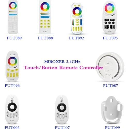 2.4GHz RF Touch Remote Controller 4-Zone/8-Zone RGB CCT/RGBW Wall-mounted button wireless transmission LED Dimmer/Remote Holder