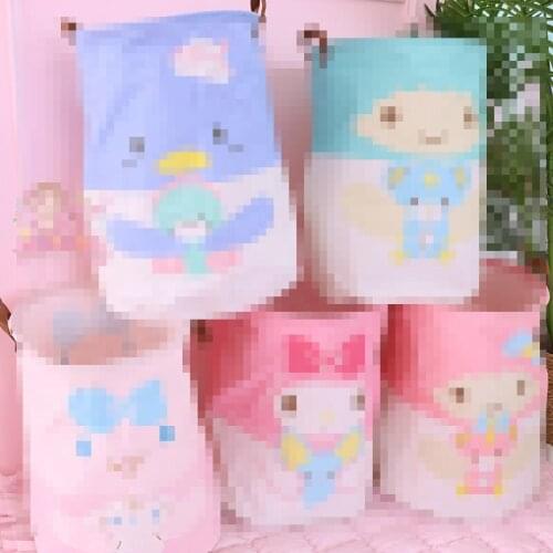 1Pc Cartoon Folding Collapsible Laundry Basket Large Capacity Closure Laundry Hamper Canvas Storage Organizer