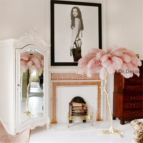 Modern LED Feather Lamp Room Decoration Floor Lamps for Living Room Home Decoration Light Standing Lamp Bedroom Lighting Fixture