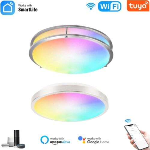 15W/18W Bluetooth+Wifi Smart LED Ceiling Light RGB Dimmable Led Lamp Voice Control Works With APP Tuya Alexa Google Home