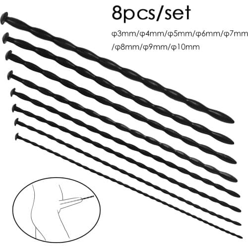 8Pcs/Set Silicone Penis Plugs Dilators Sex Toys for Men Gay Sounding Urethra Catheter Urethral Catheter 10mm 9/8mm 7/6/5/4/3 mm
