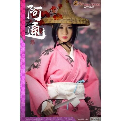 In Stock WOLFKING WK89018A 1/6 Scale Collectible Japanese Ronin Series ATONE Atung Female Action Figure Model Improved Version