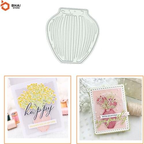 Vase Metal Cutting Dies New Arrival 2021 Scrapbook Photo Album Decoration Stencil Embossing Template Diy Greeting Card Handmade
