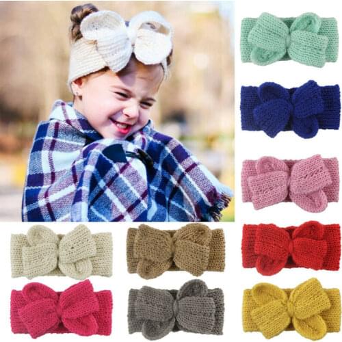 Newborn Baby Kids Girls Knitted Crochet Headband Hair Band Winter Warm Ear Hair