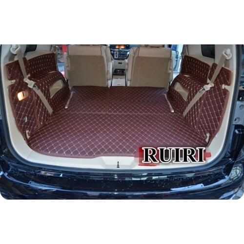 High quality mats! Full set car trunk mats for Nissan Quest 7 seats 2019-2011 waterproof boot carpets cargo liner for Quest 2014