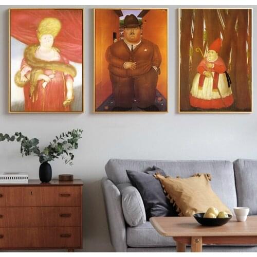 Funny Couple Dancing Cute Fat Woman Canvas Painting Wall Art Nordic Posters and Prints Wall Pictures for Living Room Decoration