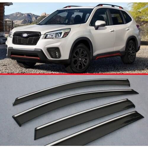 Window Wind Deflector Visor Rain/Sun Guard Vent 4pcs For Subaru Forester SK 2018 2019