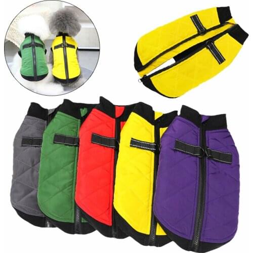 Winter Dog Clothes Puppy Jacket Vest with Ring for Small Dogs Chihuahua French Bulldog Fashion Pet Clothing Zip Coat ropa perro